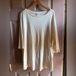 J. Jill Cream Long Sleeve Top